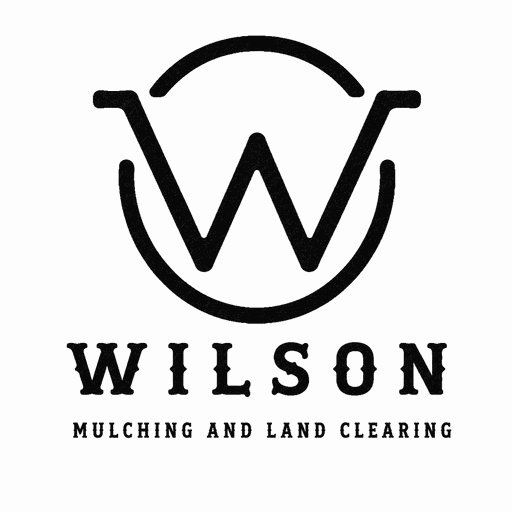 Wilson Mulching and Land Clearing wordmark with circular W emblem