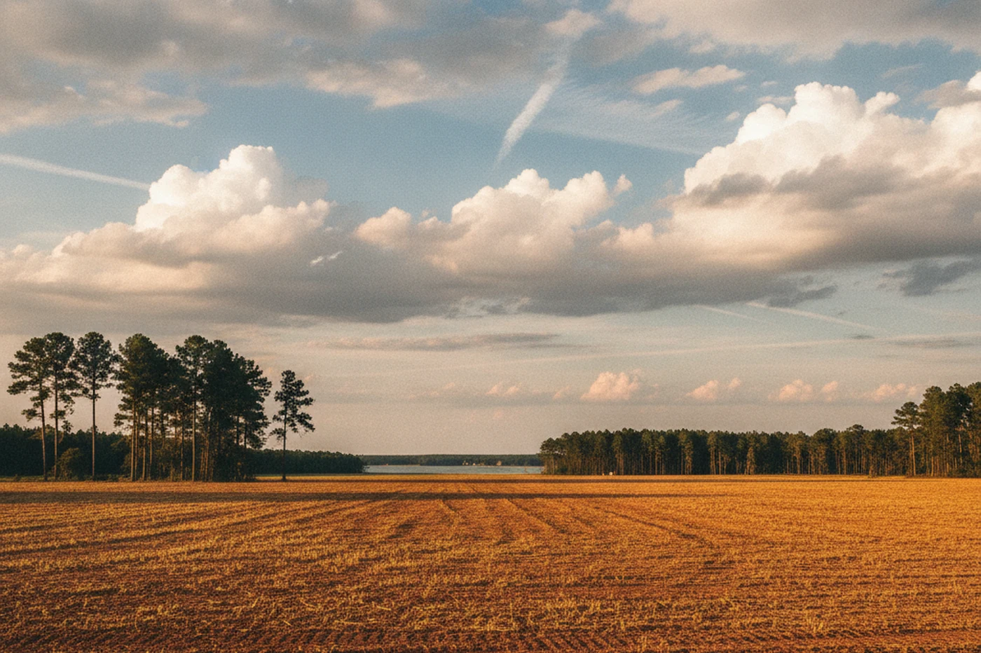 Cleared and mulched property landscape in Hugo, Choctaw County Oklahoma